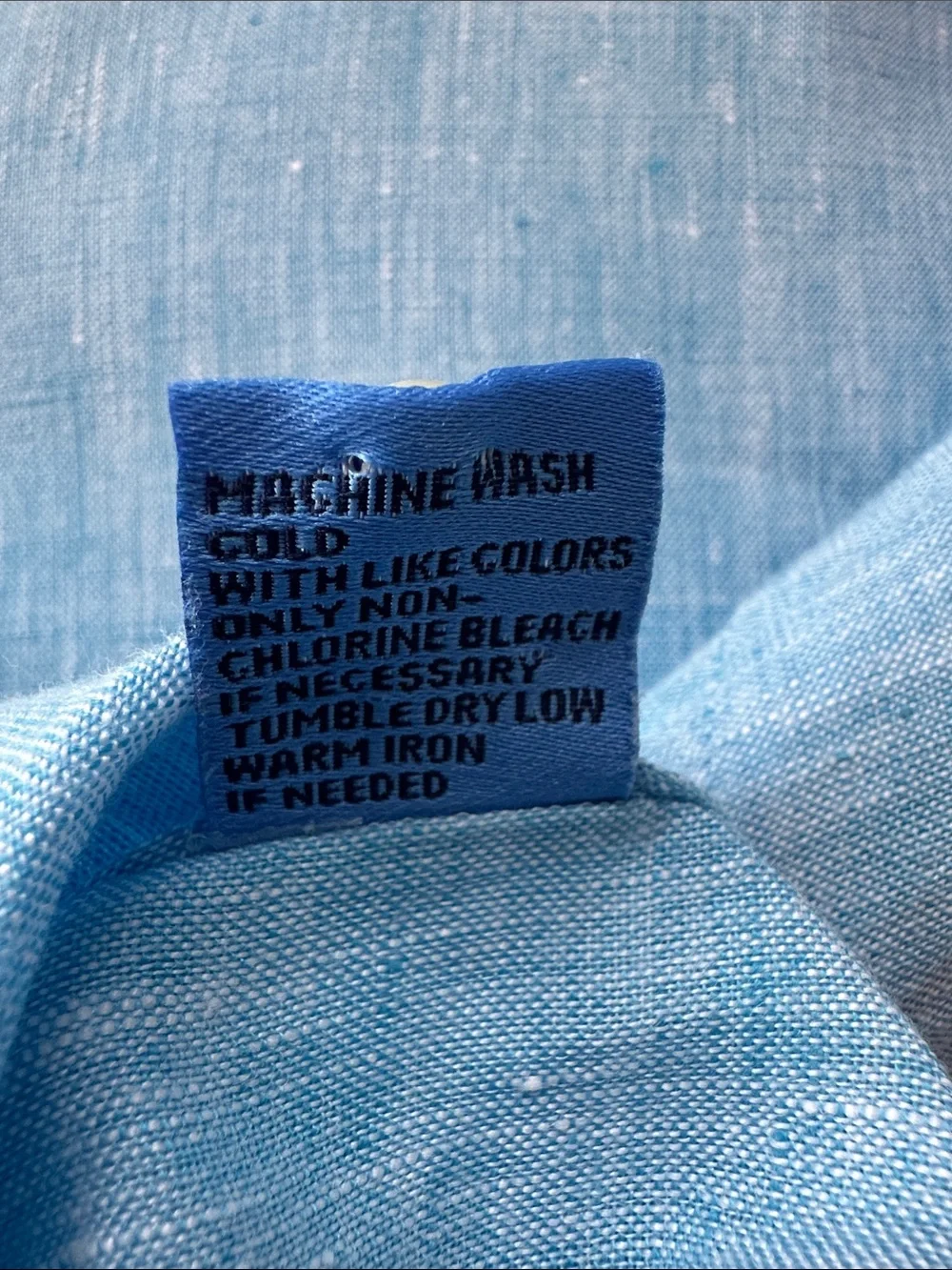 J.McLaughlin 100% Linen Button Front Shirt Aqua Blue-Size Medium